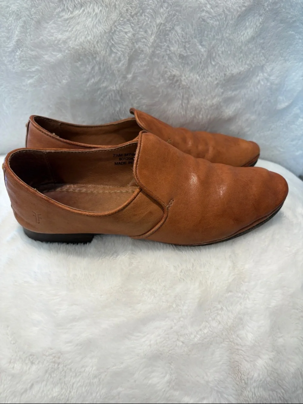 Frye Women’s Slip-On Leather Loafers in Brown